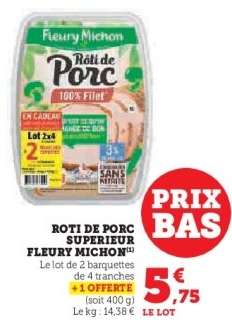 Rôti De Porc Superieur Fleury Michon