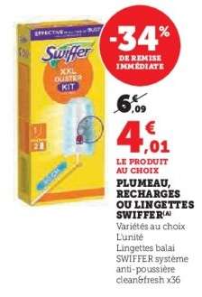Plumeau, Recharges ou Lingettes Swiffer