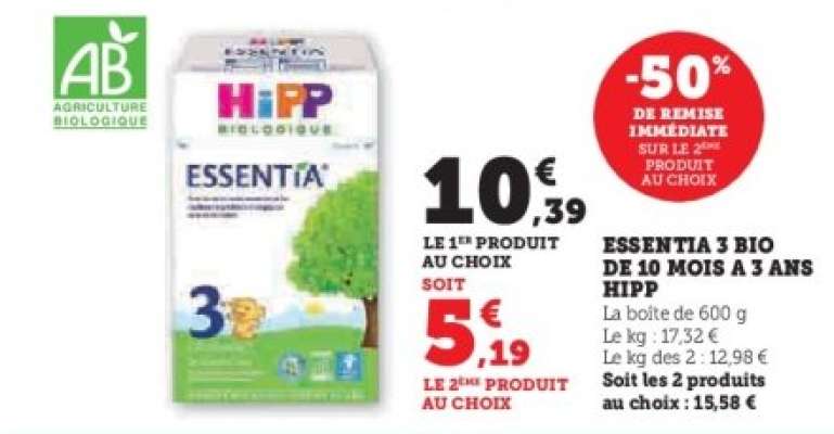 ESSENTIA 3 BIO DE 10 MOIS A 3 ANS HIPP