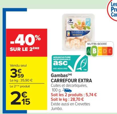 Gambas CARREFOUR EXTRA