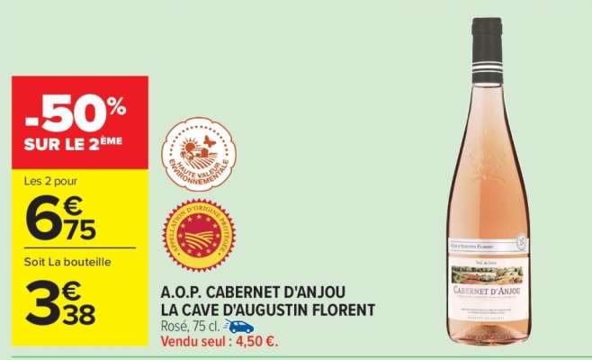 A.O.P. CABERNET D'ANJOU LA CAVE D'AUGUSTIN FLORENT