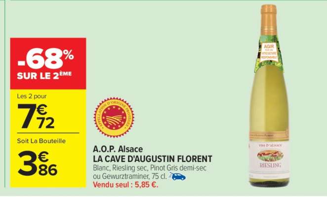 A.O.P. Alsace LA CAVE D'AUGUSTIN FLORENT