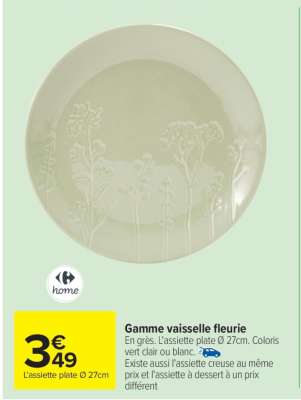 Gamme vaisselle fleurie
