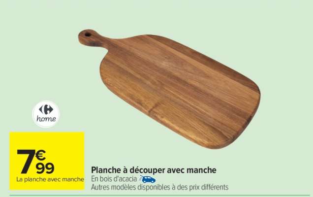 Planche à découper avec manche