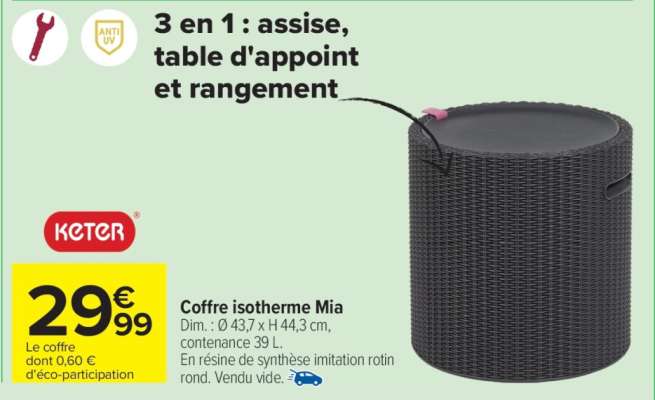 Coffre isotherme Mia