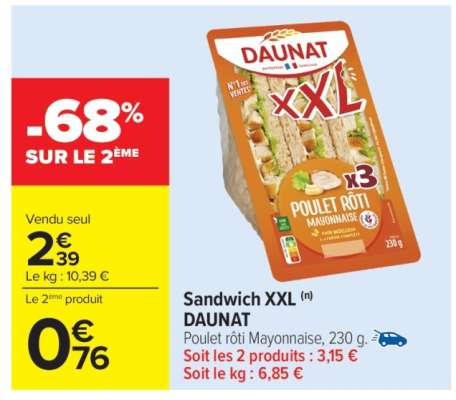 SANDWICH XXL DAUNAT