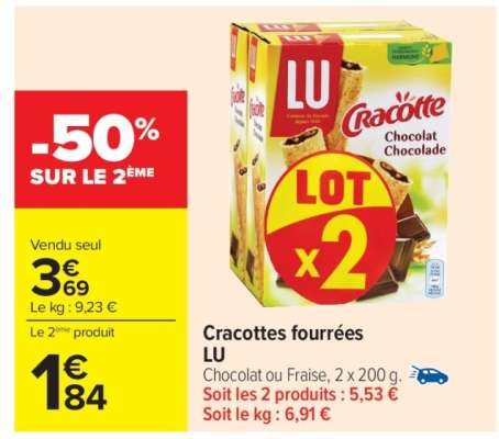 Cracottes Fourrées Lu