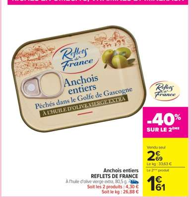 Anchois entiers REFLETS DE FRANCE