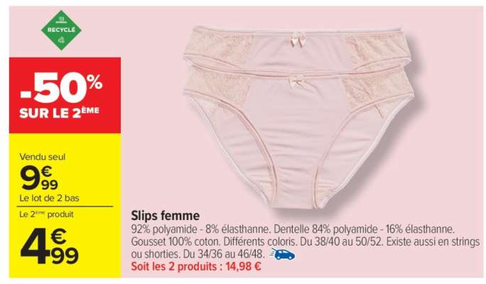 Slips femme