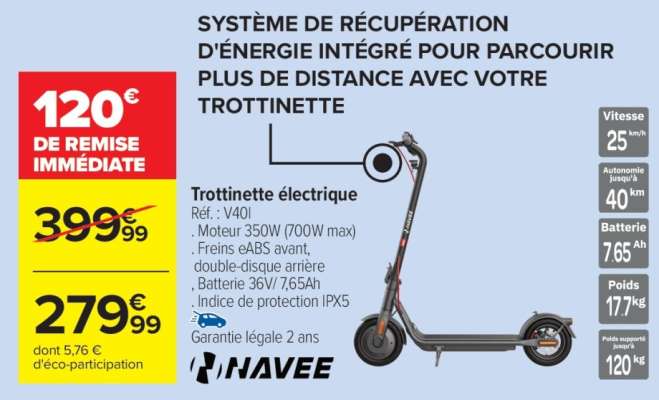 Trottinette électrique NAVEE V40I