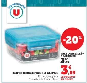 Boîte Hermétique à Clips U