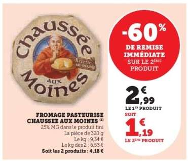 Fromage Pasteurisé Chaussée aux Moines
