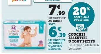 Couches Essentiel U Tout Petits