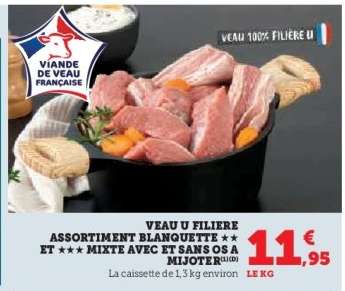 Veau U Filiere Assortiment Blanquette