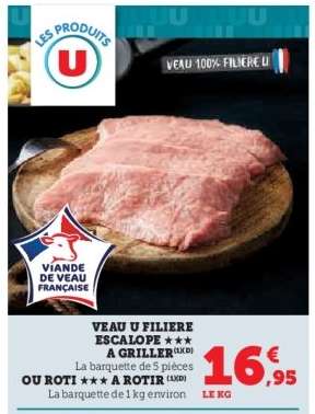 Veau U Filière Escalope