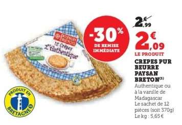 CREPES PUR BEURRE PAYSAN BRETON