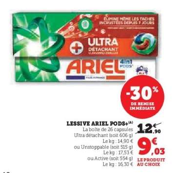 Lessive Ariel Pods