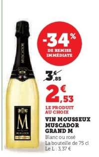 Vin Mousseux Muscador Grand M