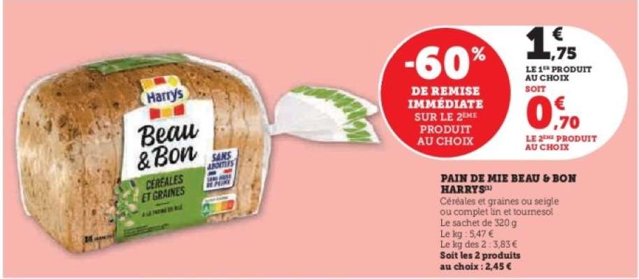 PAIN DE MIE BEAU & BON HARRY'S