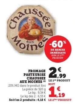 Fromage Pasteurisé Chaussée aux Moines