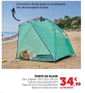 Tente de plage