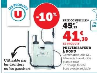 Pulvérisateur à Dos U
