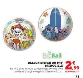 Ballon Stitch ou Pat Patrouille
