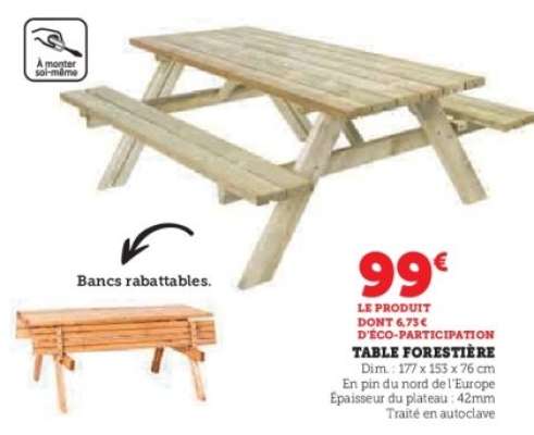 TABLE FORESTIÈRE
