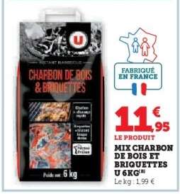 Mix Charbon de Bois et Briquettes U 6kg