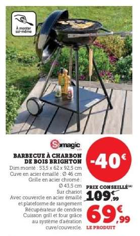 Barbecue à Charbon de Bois Brighton