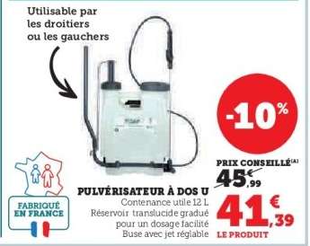 Pulvérisateur à Dos U
