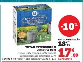 Tuyau Extensible U Jusqu'à 15 m