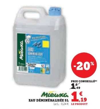 Eau déminéralisée 5L