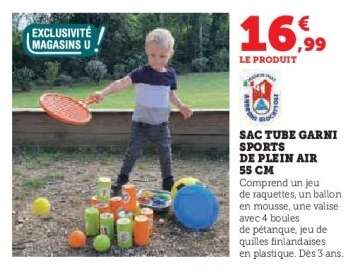 SAC TUBE GARNI SPORTS DE PLEIN AIR 55 CM