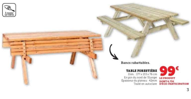 TABLE FORESTIÈRE