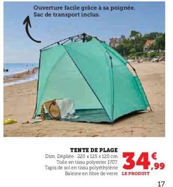 Tente de plage