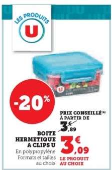 Boîte Hermétique à Clips U
