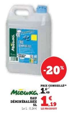 Eau déminéralisée 5L