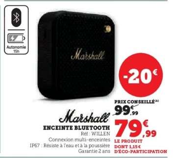 Marshall Enceinte Bluetooth