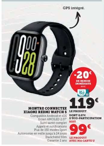 Montre Connectée Xiaomi Redmi Watch 3