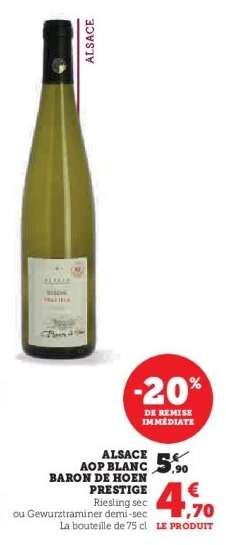 ALSACE AOP BLANC BARON DE HOEN PRESTIGE