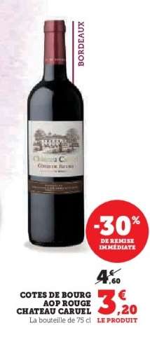 Cotes de Bourg AOP Rouge Chateau Caruel