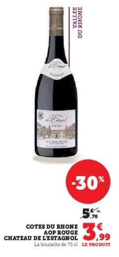 COTES DU RHONE AOP ROUGE CHATEAU DE L'ESTAGNOL