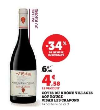 Côtes du Rhône Villages AOP Rouge Visan Les Crapons