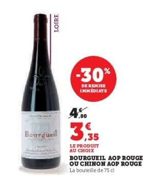 Bourgueil AOP Rouge ou Chinon AOP Rouge