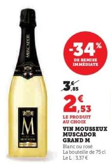 Vin Mousseux Muscador Grand M