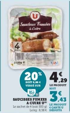 Saucisses Fumées à Cuire U