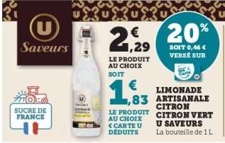 Limonade Artisanale Citron Citron Vert U Saveurs