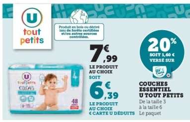 Couches Essentiel U Tout Petits