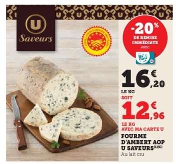 FOURME D'AMBERT AOP U SAVEURS